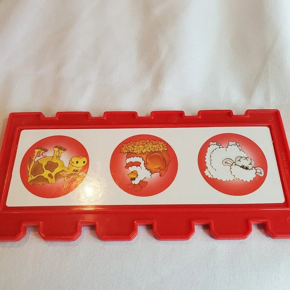 RED CARD Replacement BARNYARD BINGO GAME Fisher Price Preschool Match Coin